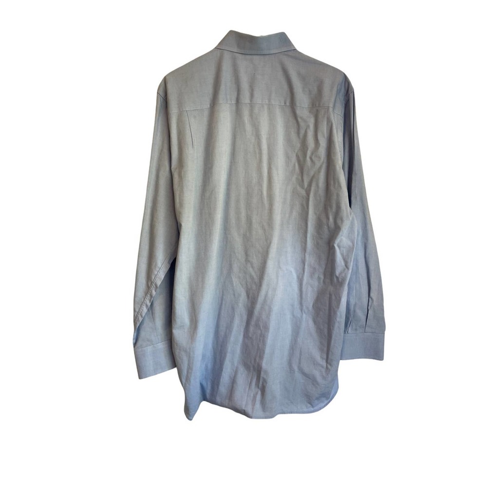 Mazzoni Light Blue Dress Shirt 16 34/45 Made in Italy 100% Cotton - Picture 6 of 10